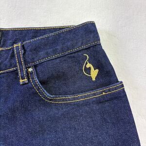 Baby Phat Y2K Vintage Low Rise Bootcut Dark Wash Jeans Size 5 Embroidered Logo